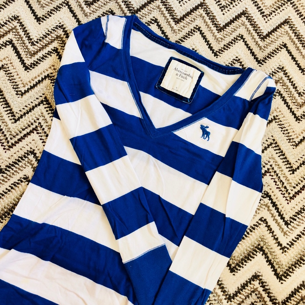 Original Abercrombie striped blue shirt (new)